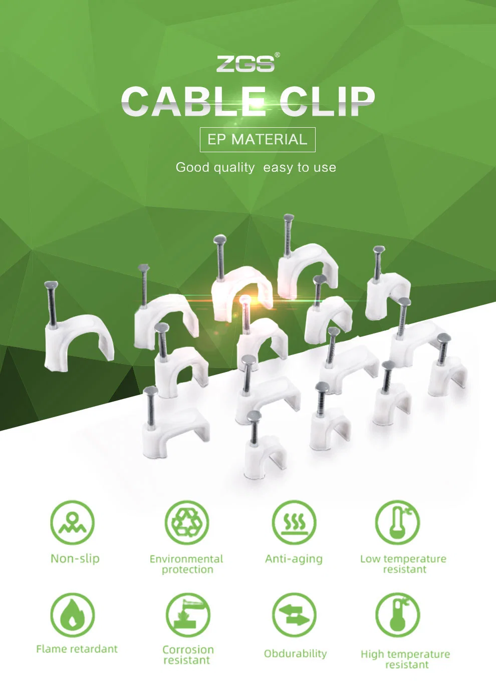 Flat Cable Clips 5 mm